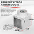 Deflecto Extra Heat Dryer Saver, Compatible with 4 Inch Transition Ducts, White