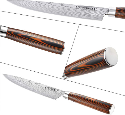 Razor-Sharp Chef Knife, 8-inch High Carbon Stainless Steel Chef's Knife for Home Kitchen & Restaurant, with Sheath &