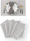 NATUS WEAVER Set of 4,Soft Handmade Faux Linen 2 Side Place Mats Heat Resistant