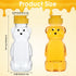 Hpmjz 2 Pcs Honey Bear Bottle Plastic Honey Squeeze Bottle Transparent Honeybear Squeeze Jars with Yellow Flip Lid Cute