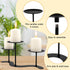 Iron Candle Holder Fireplace, Metal Candelabra Centerpiece Decor for 3 Pillar Candles