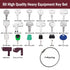 50 Set Bullozers Equipment Keys Master Ignition Keys for Kubota JCB Cat Yanmar Honda Ditch Witch Backhoes Excavators