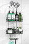Hanging Bathroom Shower Caddy, 3-Tier Organizer with Soap Holder & 6 Hooks for Towels, Fits 21mm Shower Head Arm
