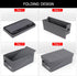 Upgrades DVD Storage Box, Stackable DVD Organizer with Lid, 2 Pack DVD Holder, Holds 50 DVDs, Grey