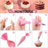 83 Pieces Stainless Steel Icing Piping Nozzle Tip Set with 44 Numbered Icing Tips and Frosting Tools for Cake DIY