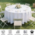 70 Inch MRJ Round White Tablecloth Stain and Wrinkle Resistant Washable Polyester Table Cloth for Restaurant Hotel