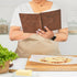 Dahey Recipe Book to Write in Your Own Recipes, Personalized Family Journal Notebook with Pocket, Leather Cover and 80