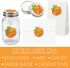 Little Cutie Baby Shower Thank You Stickers | 40 Count Orange Theme Labels for Baby Shower or Gender Reveal