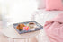 15.7" 11.8" 1.57" Evil Eye Rectangular Serving Tray with Handles Plastic Decorative Trays for Coffee Table for Ottoman