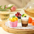 450 Pack 3 (5/6oz) Plastic Dessert Cups With Lids and Spoons - Square/Round/Five-Pointed Star Styles Clear Parfait Cups