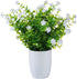 Artificial Plants Flowers Grass Shrubs, 8 Pack No Fade Faux Plastic for Indoor Outdoor Decoration