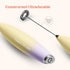 Powerful Handheld Milk Frother, Mini Battery Operated Milk Foamer with Stainless Steel Drink Mixer and Frother Stand