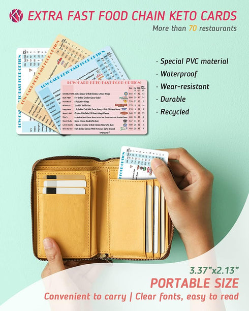 Keto Diet Cheat Sheet Fridge Magnet Charts - 12 Pcs Quick Reference Guide with 228 Foods