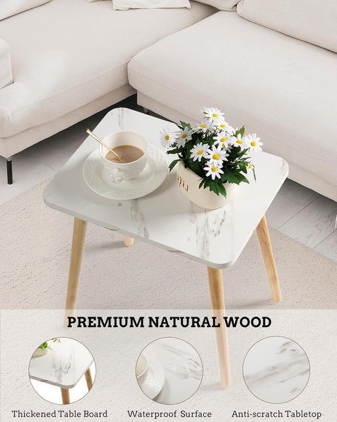 FORAOFUR Small End Table, Side Table Accent Table Living Room Bedroom Balcony Office, Modern Bedside Table Home Decor