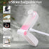 Personal Handheld Fan | Mini Portable USB Rechargeable Pocket Fan for Outdoor Travel (Pink)
