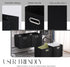 Collapsible Organization Basket, Fabric Foldable Box with Handles, 13x13 Cube Storage Bins Set of 4 for Shelves Bedroom