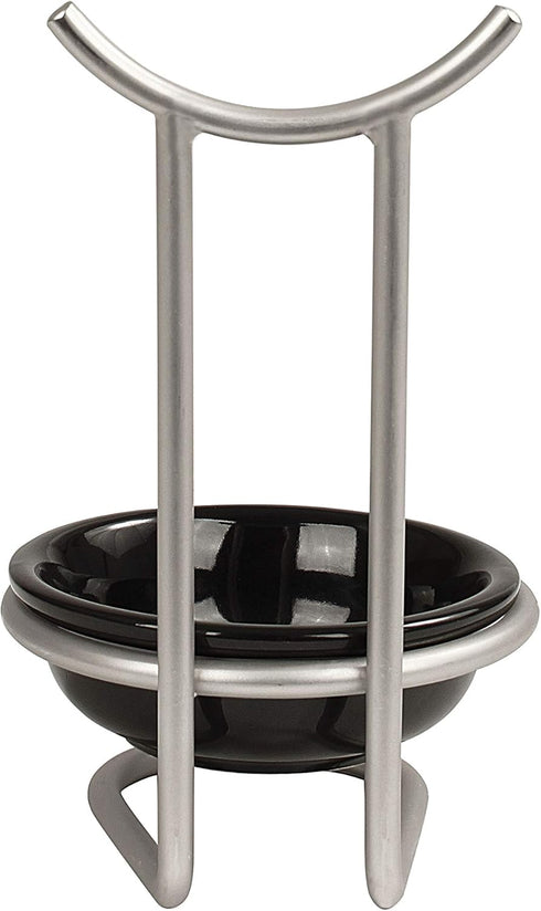 Spectrum Diversified Euro Spoon Rest with Ceramic Dish, Satin Nickel
