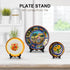 3 Pcs Wooden Display Stand, Decorative Plate Stands, Black Easel Stand for Pictures, Cook Books, Wedding Decors