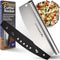 KitchenStar 12-Inch Pizza Cutter Rocker Blade - Sharp Stainless Steel Slicer Knife, Protective Cover, Dishwasher Safe,