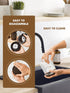 Glass Coffee Jar for Coffee Bar, 900 ml Pop Top Airtight Container with CO2 Valve, 30 Oz Coffee Storage Canister, Brown