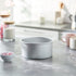 PME Professional 8 x 4 Round Aluminum Baking Pan, 8-Inch, Silver