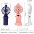 Handheld Fan Portable Misting Fan, Rechargeable Personal Mister with 5 Speeds, 3000mAh Battery, Pink