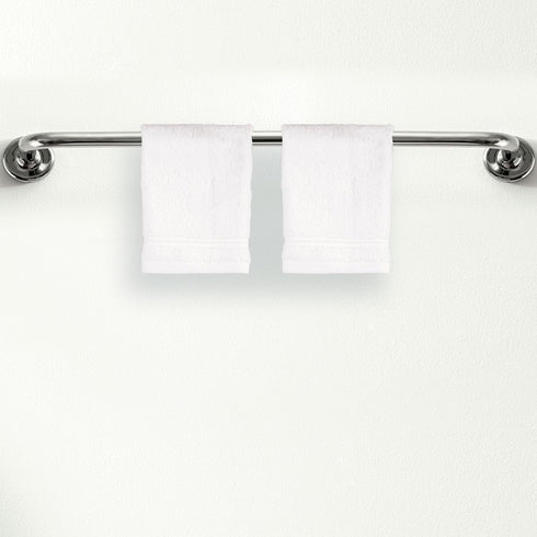 2-Piece Set 100% Qute Home Personalized Custom Washcloths Cotton, Soft & Absorbent Embroidered Name or Monogram Hotel