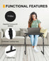 22 16.9 inch 6 3 Max Adjustable TV Tray Table with Cup Holder - x TV Dinner Tray on Bed & Sofa, Large Size Comfortable