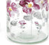 Set of 2 Flower Glass Soap Dispenser Bottles, 17oz with Plastic Pump