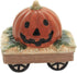 Fine Ceramic Cute Halloween Casper Costume Salt & Pepper Shakers Set with Pumpkin Wagon, 3-1/4" H