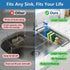 13.8" 20.8", TreeLen Over The Kitchen Sink Caddy Sponge Holder Organizer Drying Rack Expandable for Sponge Brush Soap