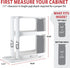 Cabinet Caddy Spice Rack Organizer for Cabinet - Slide & Rotate Kitchen Organizers - 2 Double-Decker Shelves - Non-Skid