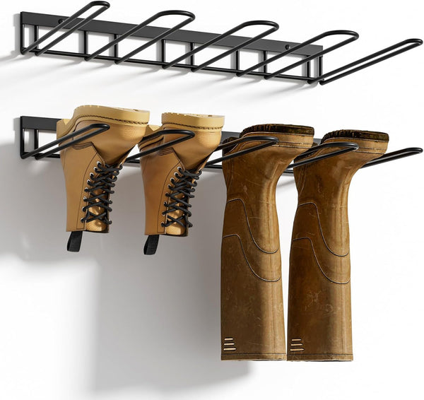 zacurter Boot Rack, Wader Hangers for Boot, Metal Wall Mounted Shoe Rack,