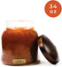 A Cheerful Giver Papa's Pumpkin Pie Scented Candle Jar, 34oz with Lid, 155 Hours Burn Time, Gift for Women, Brown