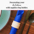 tuuli Kitchen Wooden Napkin Rings, 6-Piece Set for Table Decoration, 1.69 x 1.26 inches