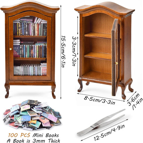 The Left Bridge 100+ Anxiety Bookshelf, Anxiety Bookshelves, Mini Bookshelf, Handcrafted Mini Bookshelf with Unique