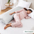 Love's Cabin Satin Body Pillow Pillowcase - Similar to Silk with Envelope Closure, 20x54 inches, Light Grey