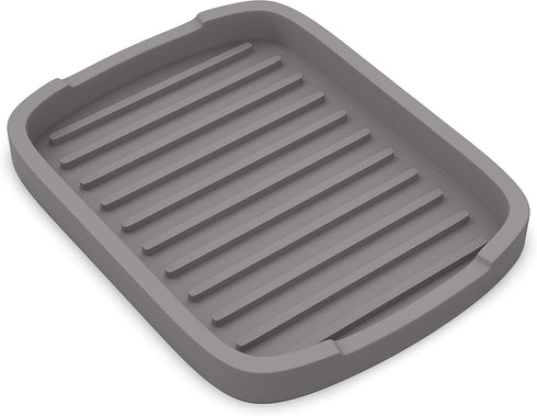 Silicone Sponge Holder - Soap Tray, 5.9" X 4.33", 1-Pack (Gray)