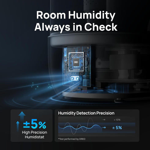 6L 60H 28 DREO Humidifiers for Bedroom, Easy to Fill & Clean, Runtime for Large room, dB Quiet Cool Mist Air Humidifier