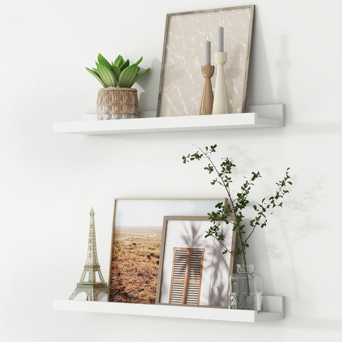 FLYJOE Picture Ledge Shelf, Floating Shelves Set of 2, 24 Inches Nursery