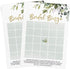 Set 5 50 Printed Party Bridal Shower Game Fun Games and Activities for Guests, Includes Bingo, Trivia, and Advice