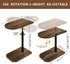 Adjustable/360 Side Table Sofa Tray for Couch - Swivel TV Tray Tables with Phone & Tablet Slot, Small Spaces Snack
