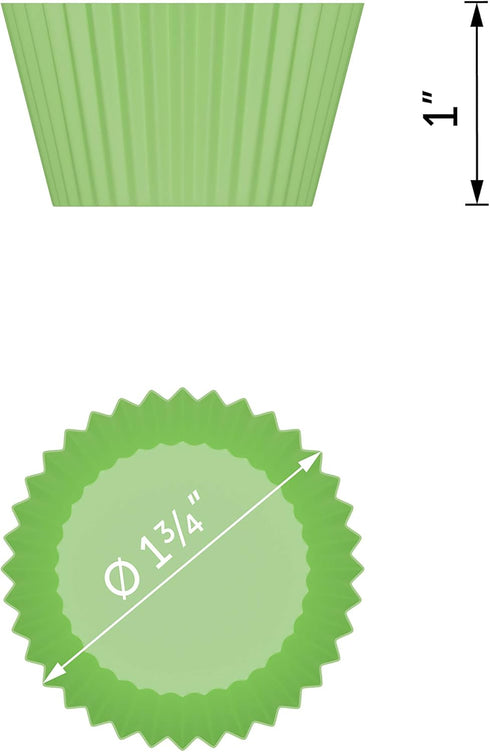 Bakerpan Silicone Mini Cupcake Holders, Mini Cupcake Liners, 24 Pack (Multi)