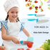 Kids Knife Set, 4 Pcs Safe Cooking Knives, Round Tip, BPA-Free Stainless Steel, Blue