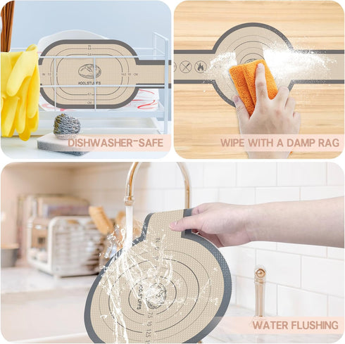 Silicone Bread Sling for Dutch Oven, 2 PCS Non-Stick Reusable Baking Mat with Long Handles for Sourdough Bread