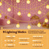 PJT 200 66FT 8 Cozy String Lights for Bedroom, LED Globe Plug in Fairy Lights, Connectable Warm White Twinkle Lights