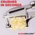 Garlic Press Stainless Steel - Professional Mincer and Crusher with Silicone Peeler, Dishwasher Safe