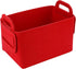 Storage Basket Felt Storage Bin, Collapsible Organizer with Carry Handles for Office, Bedroom, Nursery