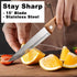 Ultra Sharp Paring Knife for Peeling, Cutting Fruits, Vegetables, and Meat, Stainless Steel with Wooden Ergonomic Handle