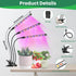 2PCS 3 120 3 6/12/16H 5 Dimmable Garpsen Led Grow Light, Heads Full Spectrum Clip Plant Light for Indoor Plants, LEDs